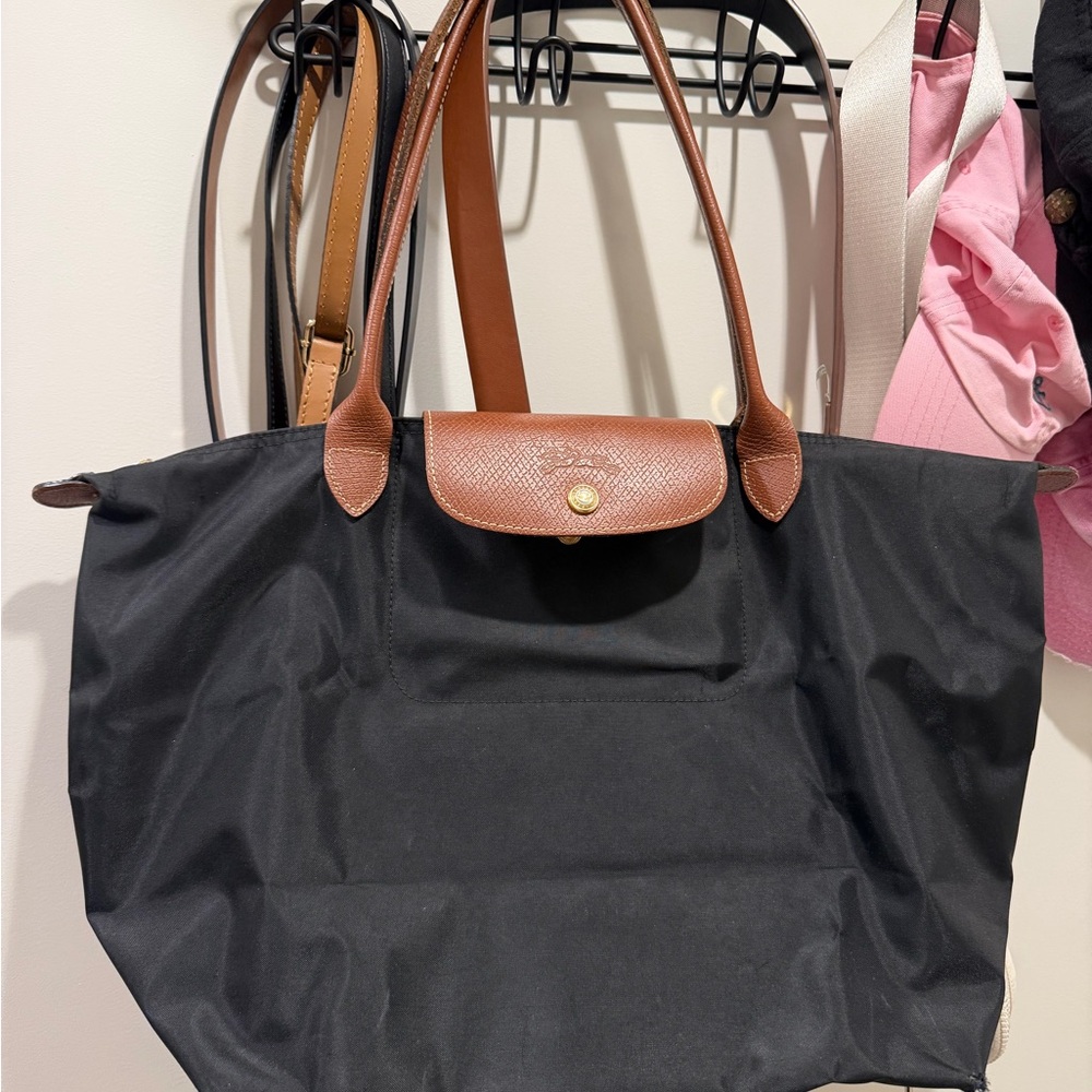 Longchamp Le Pliage original M Black Tote Bag